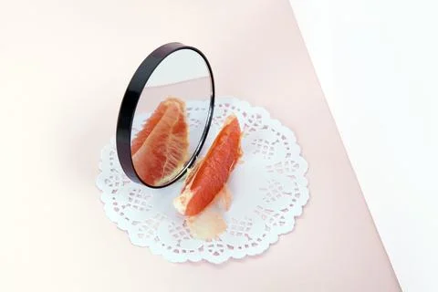 Grapefruit mirror Stock Photos