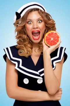 Grapefruit peeling. Stock Photos