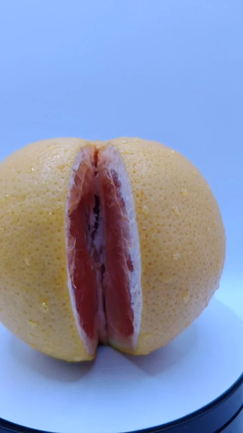 Grapefruit rotating macro view Stock-Footage 331888114