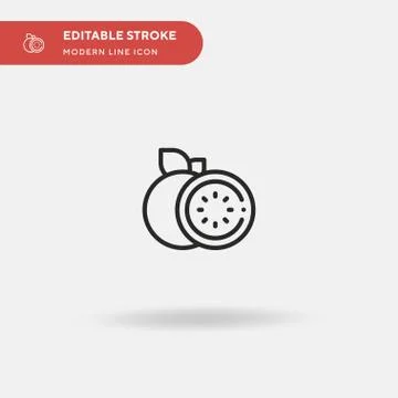 Grapefruit Simple vector icon. Illustration symbol design template for web mo Stock Illustration