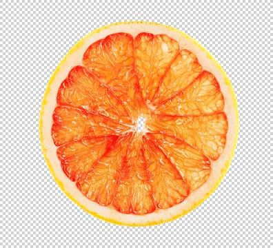 Grapefruit slice cutout. Foto stock
