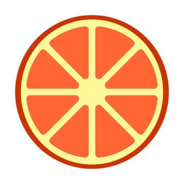 Grapefruit slice image. Vector illustration Illustrazione stock