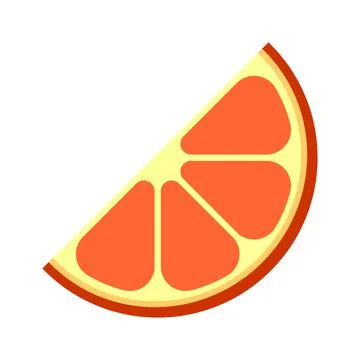 Grapefruit slice image. Vector illustration. Illustrazione stock