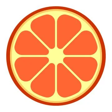 Grapefruit slice image. Vector illustration. イラスト素材