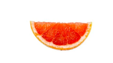 Grapefruit slice isolated on white background Stock Photos