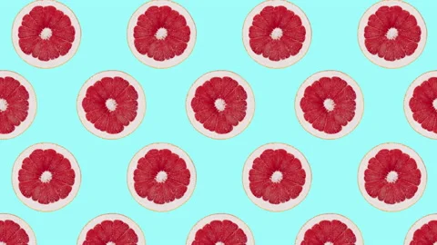 Grapefruit slice motion design animation Stock Footage 170817742