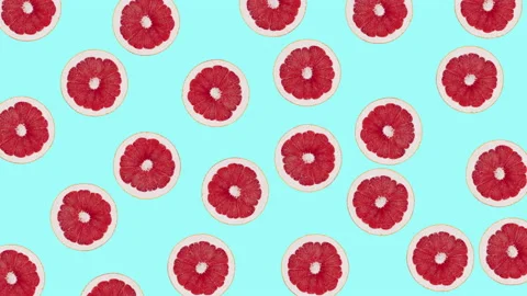 Grapefruit slice motion design animation Stock Footage 170818069