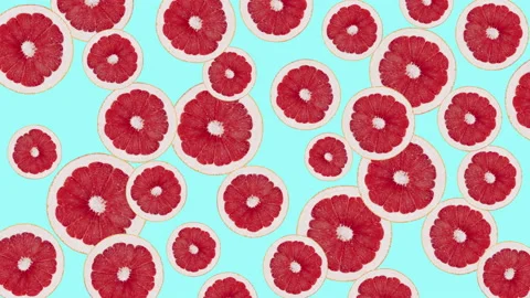 Grapefruit slice motion design animation Stock Footage 170818290