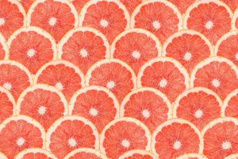 Grapefruit Slice Pattern Stock Photos