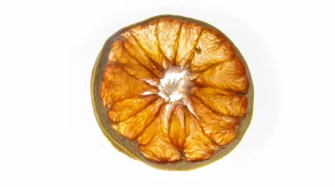 Grapefruit slice on white background Stock Footage 65225173