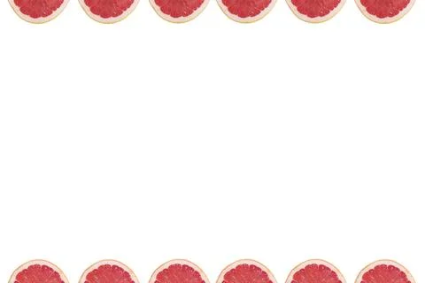 Grapefruit slice on white background Фото