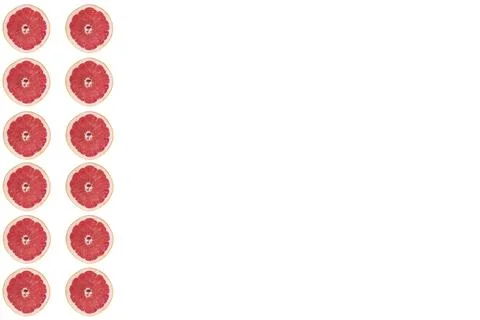 Grapefruit slice on white background Foto stock