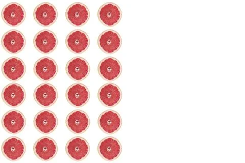 Grapefruit slice on white background 스톡 사진