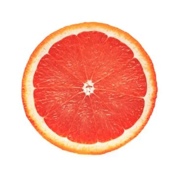 Grapefruit slice on white Stock Photos