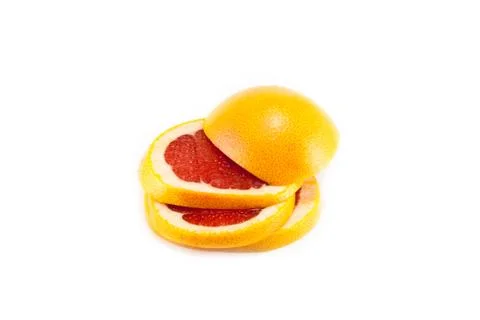 Grapefruit sliced and stacked Stock Photos
