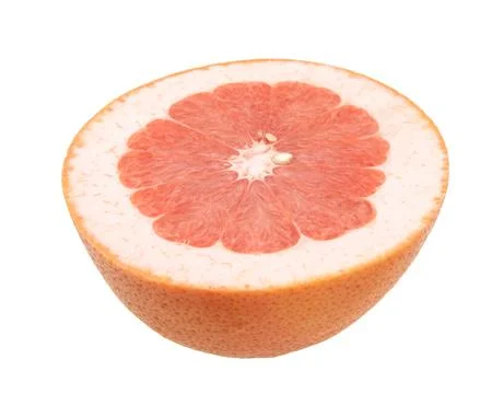 Grapefruit sliced isolated on white background Stock Photos