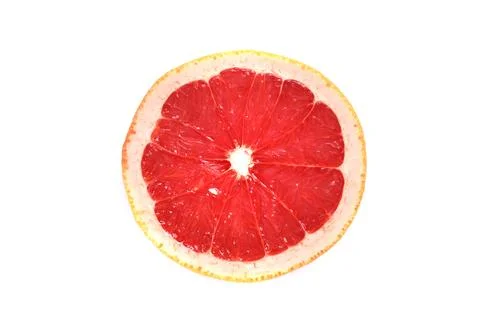Grapefruit sliced isolated in white background Stock Photos