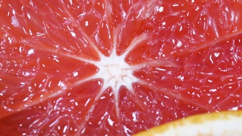 Grapefruit Slices In Extreme Close Up Video stock 97292814