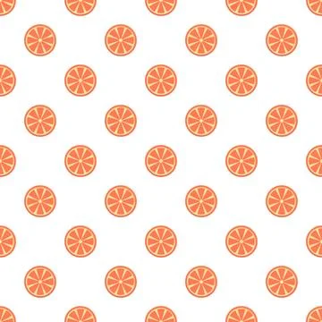 Grapefruit slices forming refreshing summer citrus pattern Stock Illustration