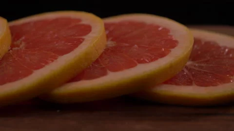 Grapefruit Slices Panning to the Left Stock-Footage 130932231