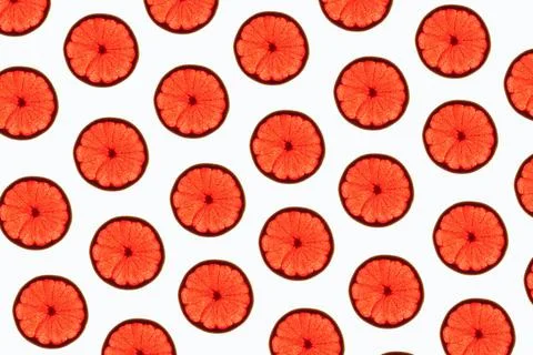 Grapefruit slices pattern Stock Photos