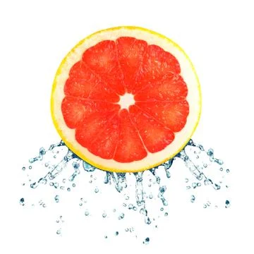 Grapefruit splash Stock Photos