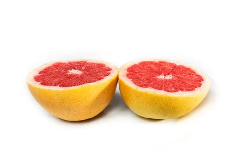Grapefruit split in two halves Foto stock