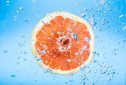 Grapefruit in water Stock Photos