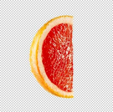 Grapefruit wedge cutout Foto stock