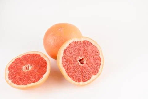 Grapefruit on white background. Citrus fruit. Healthy freshness food. fruit.. Stock Photos