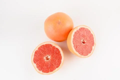 Grapefruit on white background. Citrus fruit. Healthy freshness food. fruit.. Stock Photos