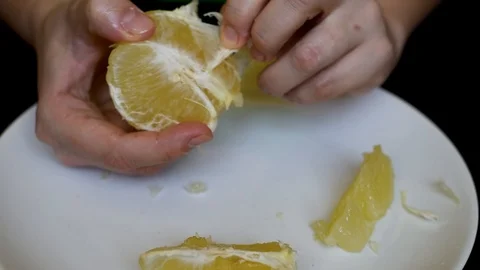 Grapefruit on a white background cleanses the skin for a meal Stock Footage 95662938