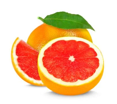Grapefruit on white background Stock Photos