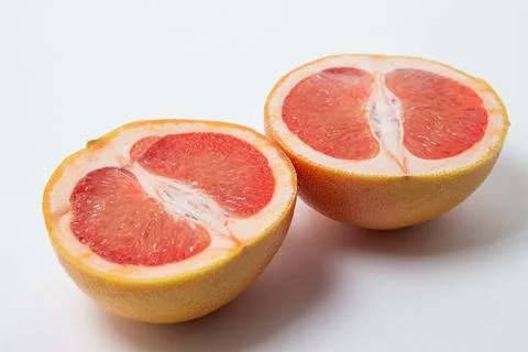 Grapefruit on a white background. Stock Photos