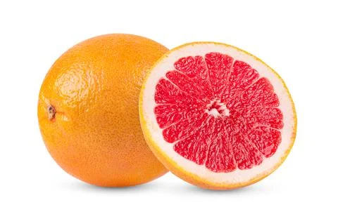 Grapefruit on white background Stock Photos