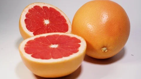 Grapefruit On White Backgroung 库存影片 97290738