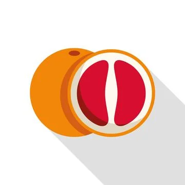 Grapefruit whole and half vector illustration Stock Illustration