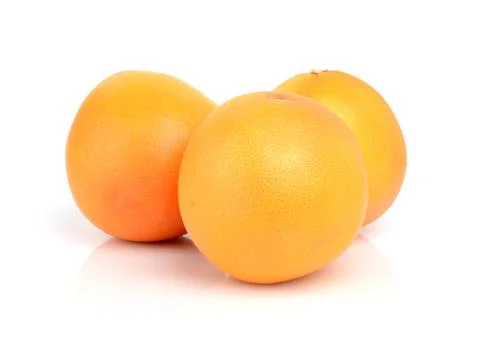Grapefruits isolated on white Stock Photos