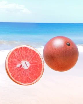 Grapefruits of the summer Stock Illustration
