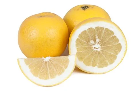 Grapefruits on white background Stock Photos