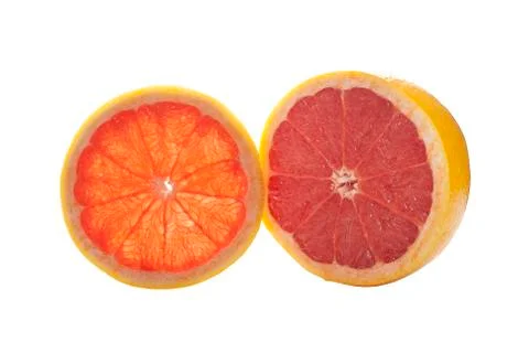 Grapefruits on white background Stock Photos