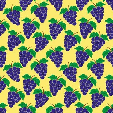 GrapePatternYellow Stock Illustration