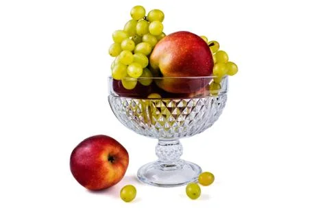 Grapes and apples Stock Photos