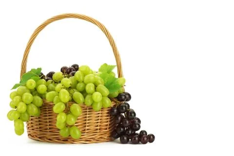 Grapes in a basket  Stock Photos