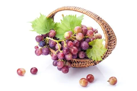 Grapes in the basket Stock-Fotos