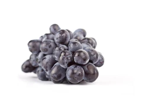 Grapes black on white Fotos Stock