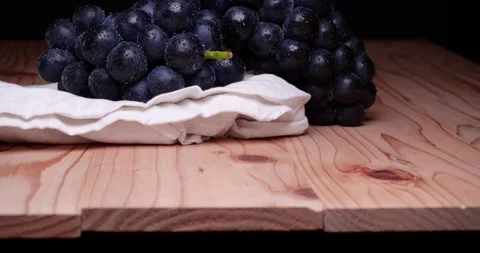 Grapes on a board. Stock Footage 159684956