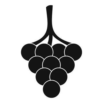 Grapes on the branch icon, simple style Stock Illustration