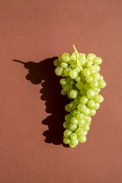 Grapes on a brown background. Bunch. Stock Photos