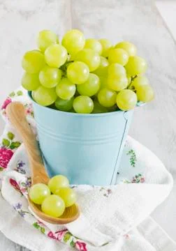 Grapes in a bucket Stock Photos